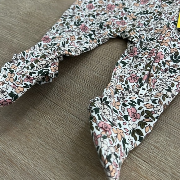 Angel Dear Baby Girl Bamboo Footie Sleeper 0-3 3-6 months fall floral print - Picture 5 of 5